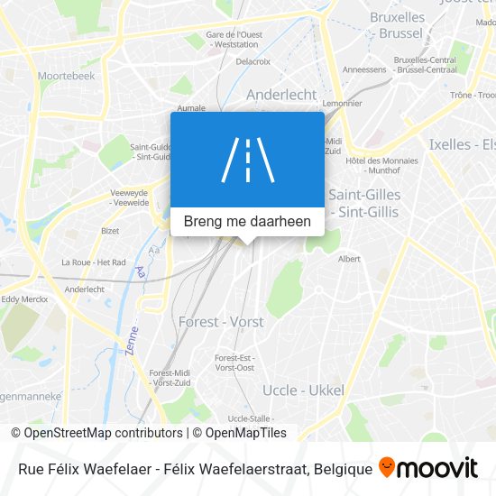 Rue Félix Waefelaer - Félix Waefelaerstraat kaart