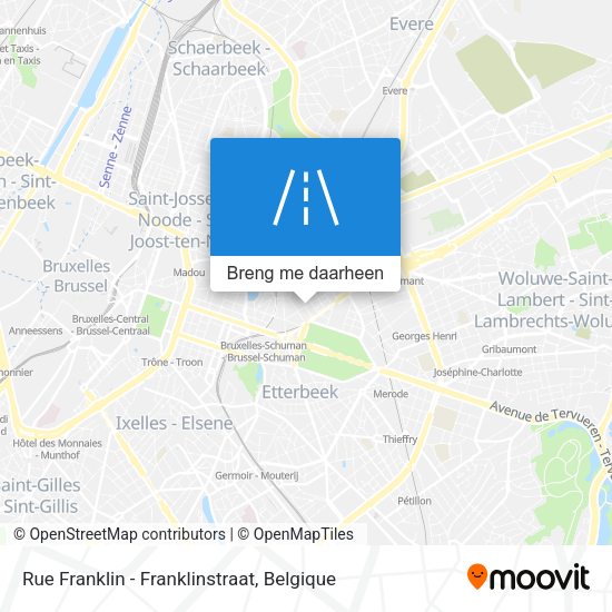 Rue Franklin - Franklinstraat kaart