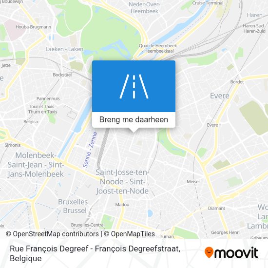 Rue François Degreef - François Degreefstraat kaart