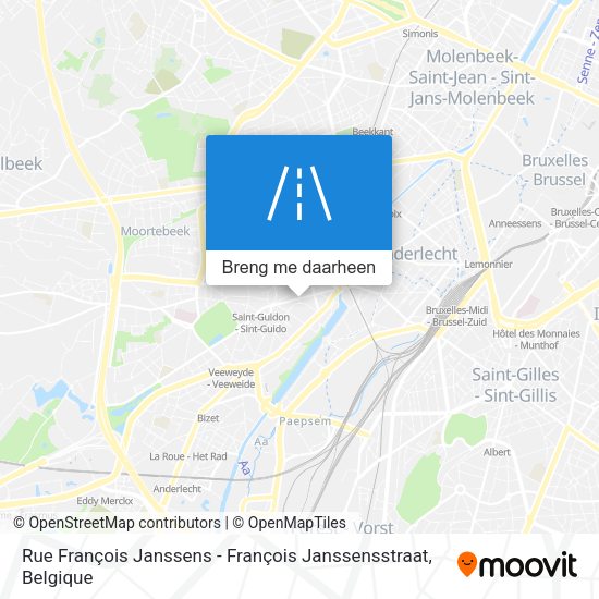 Rue François Janssens - François Janssensstraat kaart