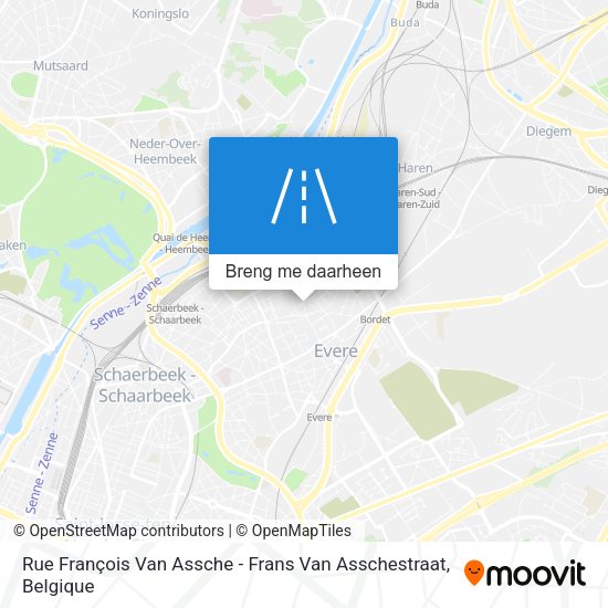 Rue François Van Assche - Frans Van Asschestraat kaart