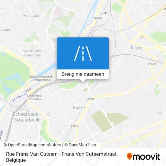 Rue Frans Van Cutsem - Frans Van Cutsemstraat kaart