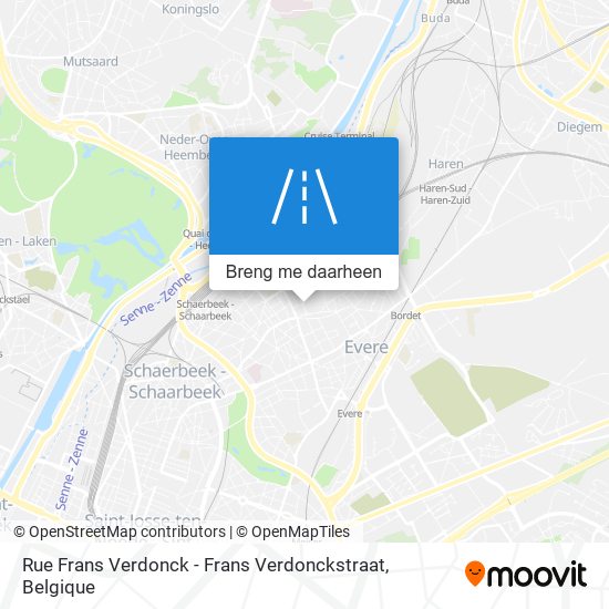 Rue Frans Verdonck - Frans Verdonckstraat kaart