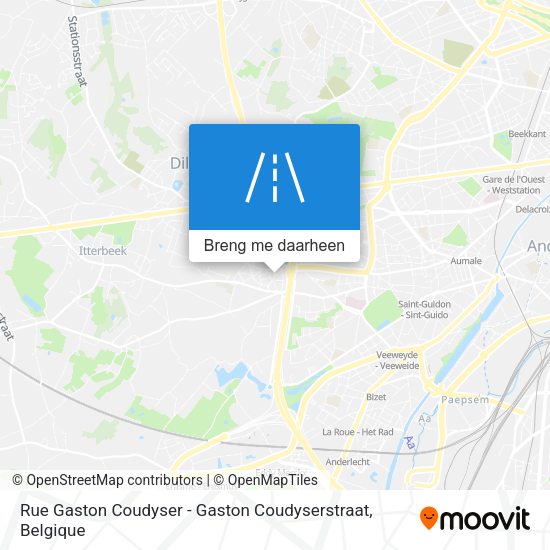 Rue Gaston Coudyser - Gaston Coudyserstraat kaart