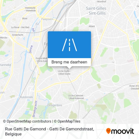 Rue Gatti De Gamond - Gatti De Gamondstraat kaart