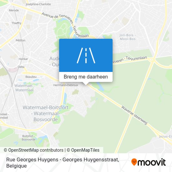 Rue Georges Huygens - Georges Huygensstraat kaart