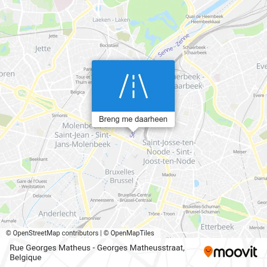 Rue Georges Matheus - Georges Matheusstraat kaart