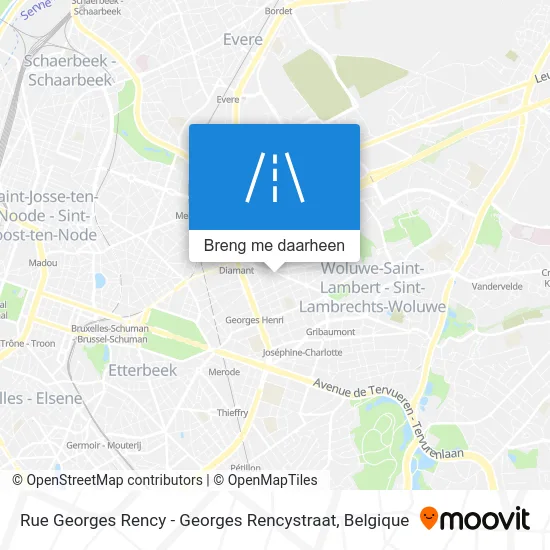 Rue Georges Rency - Georges Rencystraat kaart
