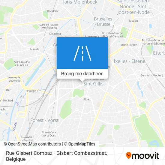 Rue Gisbert Combaz - Gisbert Combazstraat kaart