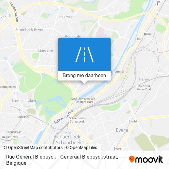 Rue Général Biebuyck - Generaal Biebuyckstraat kaart