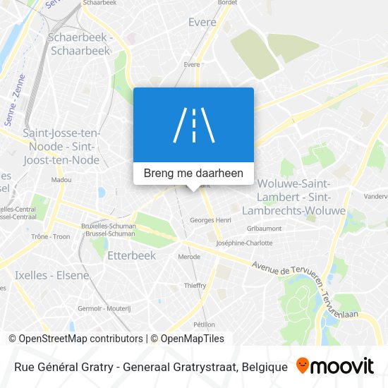 Rue Général Gratry - Generaal Gratrystraat kaart