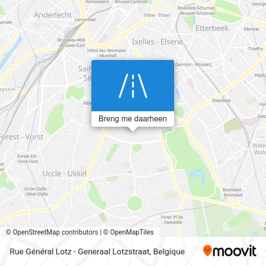 Rue Général Lotz - Generaal Lotzstraat kaart
