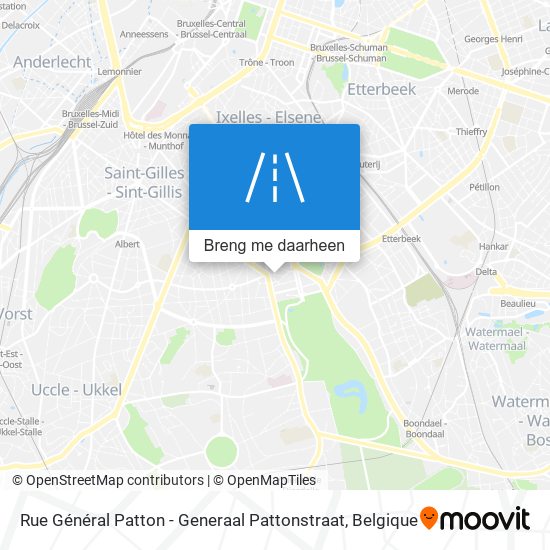 Rue Général Patton - Generaal Pattonstraat kaart