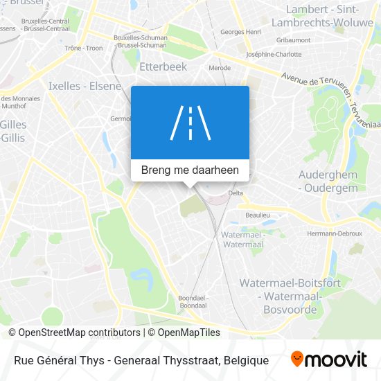 Rue Général Thys - Generaal Thysstraat kaart