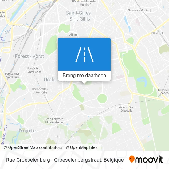 Rue Groeselenberg - Groeselenbergstraat kaart