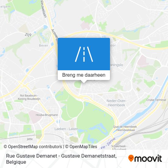 Rue Gustave Demanet - Gustave Demanetstraat kaart