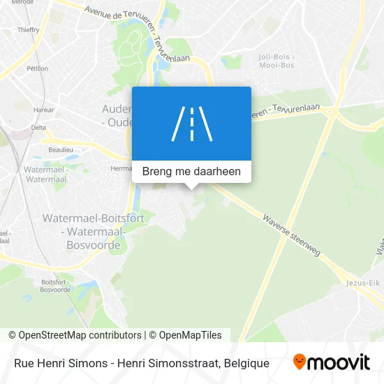 Rue Henri Simons - Henri Simonsstraat kaart