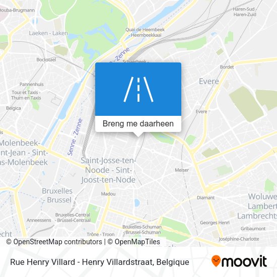 Rue Henry Villard - Henry Villardstraat kaart