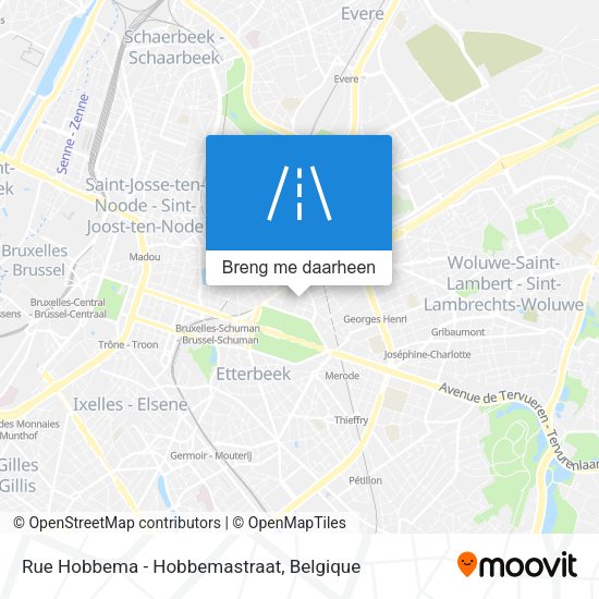 Rue Hobbema - Hobbemastraat kaart