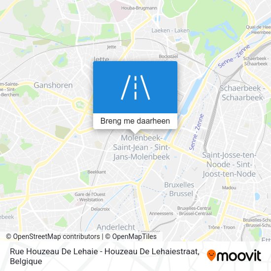 Rue Houzeau De Lehaie - Houzeau De Lehaiestraat kaart