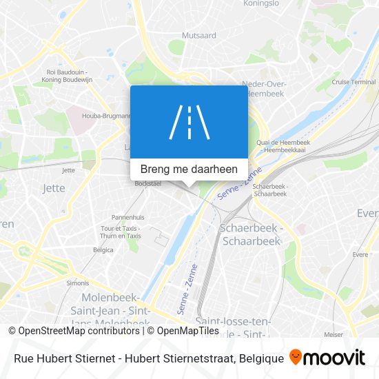 Rue Hubert Stiernet - Hubert Stiernetstraat kaart