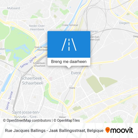 Rue Jacques Ballings - Jaak Ballingsstraat kaart