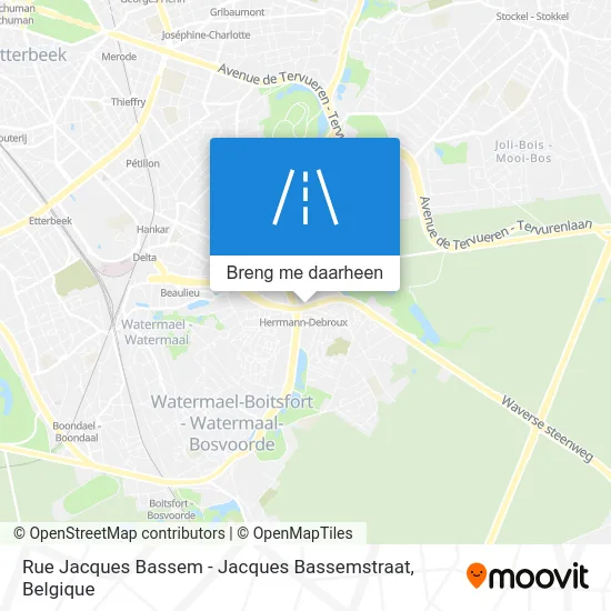 Rue Jacques Bassem - Jacques Bassemstraat kaart