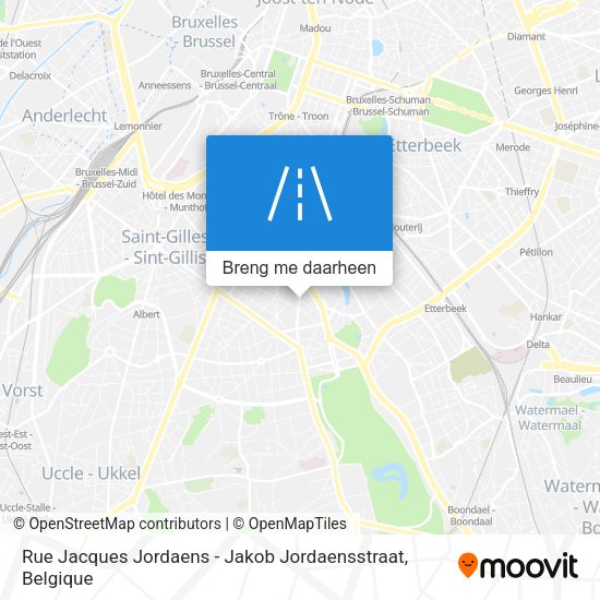 Rue Jacques Jordaens - Jakob Jordaensstraat kaart