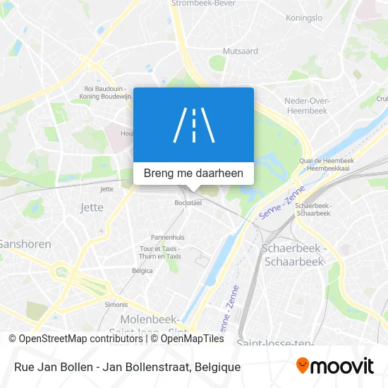 Rue Jan Bollen - Jan Bollenstraat kaart