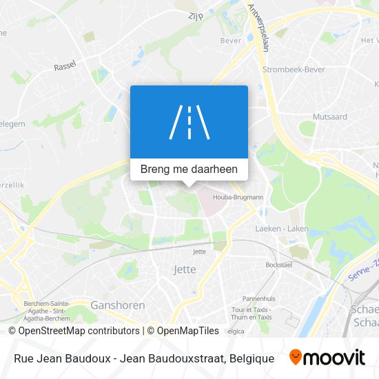 Rue Jean Baudoux - Jean Baudouxstraat kaart