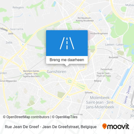 Rue Jean De Greef - Jean De Greefstraat kaart