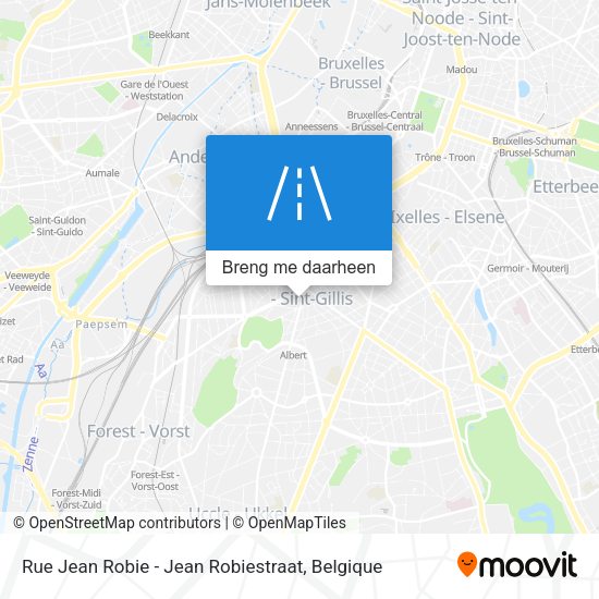 Rue Jean Robie - Jean Robiestraat kaart