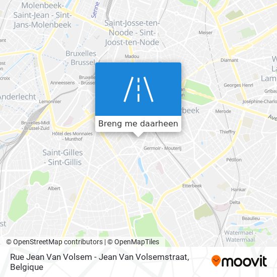 Rue Jean Van Volsem - Jean Van Volsemstraat kaart