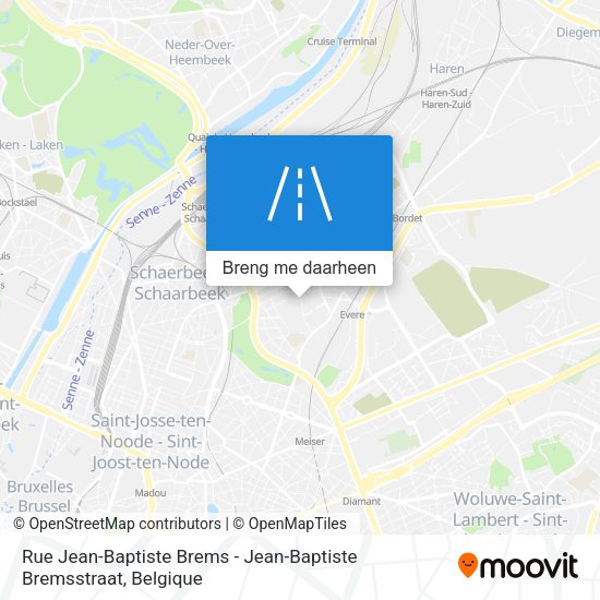 Rue Jean-Baptiste Brems - Jean-Baptiste Bremsstraat kaart