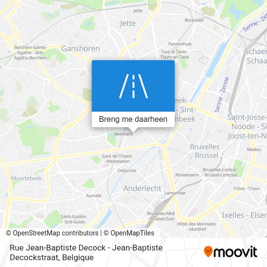Rue Jean-Baptiste Decock - Jean-Baptiste Decockstraat kaart