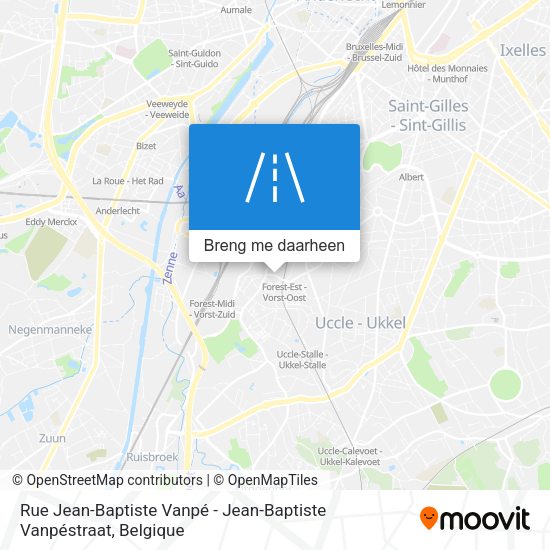 Rue Jean-Baptiste Vanpé - Jean-Baptiste Vanpéstraat kaart