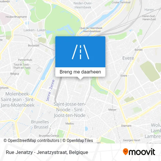 Rue Jenatzy - Jenatzystraat kaart