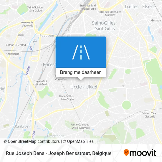 Rue Joseph Bens - Joseph Bensstraat kaart