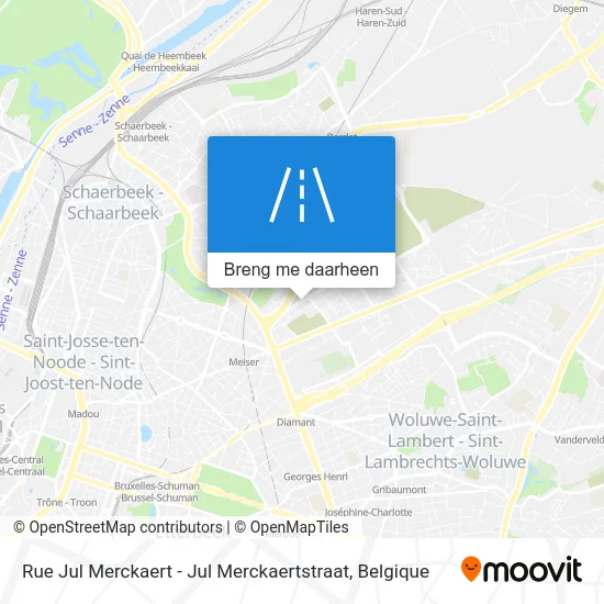 Rue Jul Merckaert - Jul Merckaertstraat kaart