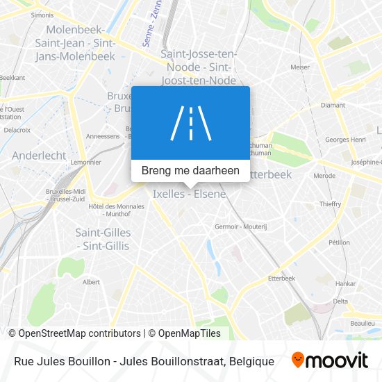 Rue Jules Bouillon - Jules Bouillonstraat kaart