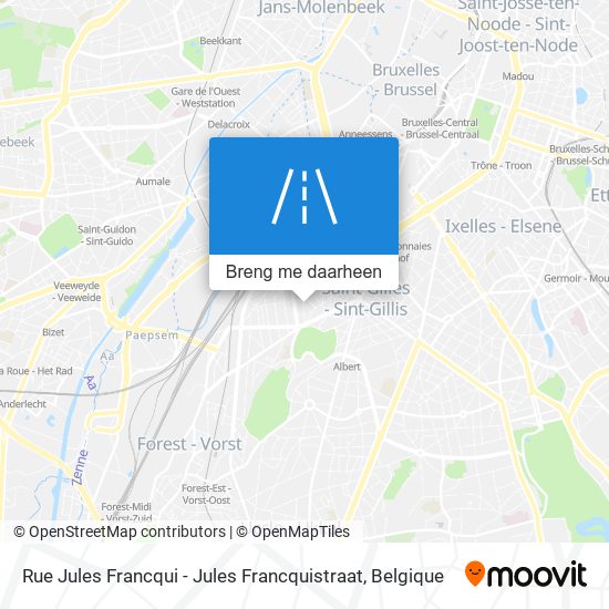 Rue Jules Francqui - Jules Francquistraat kaart