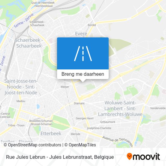 Rue Jules Lebrun - Jules Lebrunstraat kaart