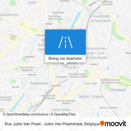 Rue Jules Van Praet - Jules Van Praetstraat kaart