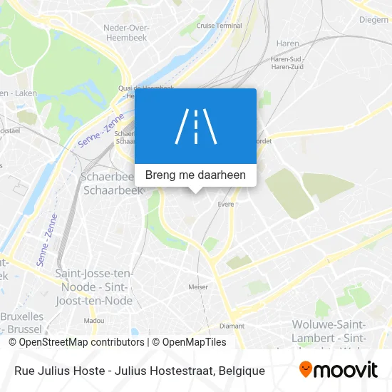 Rue Julius Hoste - Julius Hostestraat kaart
