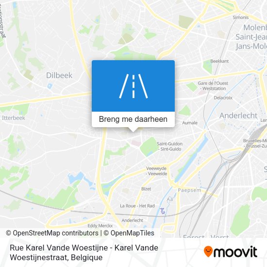 Rue Karel Vande Woestijne - Karel Vande Woestijnestraat kaart
