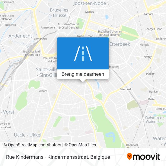 Rue Kindermans - Kindermansstraat kaart