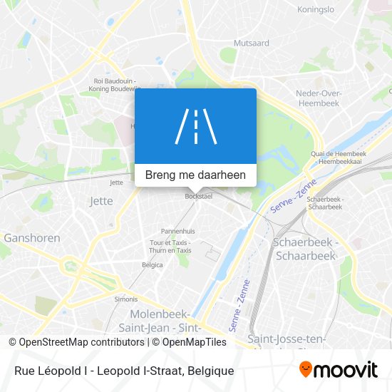 Rue Léopold I - Leopold I-Straat kaart