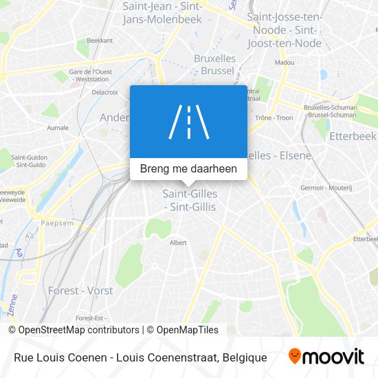 Rue Louis Coenen - Louis Coenenstraat kaart