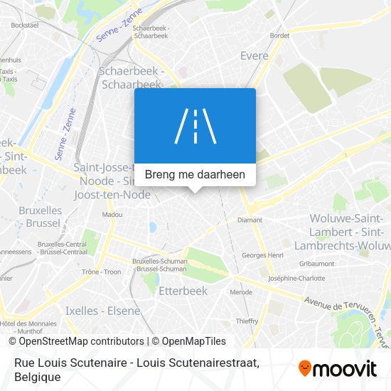 Rue Louis Scutenaire - Louis Scutenairestraat kaart