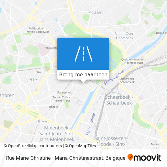 Rue Marie-Christine - Maria-Christinastraat kaart